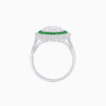 Load image into Gallery viewer, Oval Blue Sapphire Triple Halo Ring
