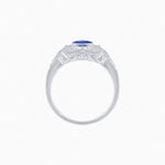 Load image into Gallery viewer, Vintage Inspired Oval Three-Stone Floral Filigree Statement Ring