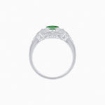 Load image into Gallery viewer, Vintage Inspired Oval Three-Stone Floral Filigree Statement Ring