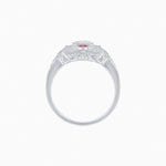 Load image into Gallery viewer, Vintage Inspired Oval Three-Stone Floral Filigree Statement Ring