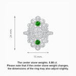 Load image into Gallery viewer, Vintage Inspired Oval Three-Stone Floral Filigree Statement Ring