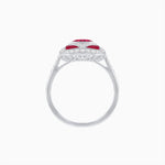 Load image into Gallery viewer, Art Deco Inspired Oval Gemstone Mosaic Diamond Ring
