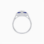 Load image into Gallery viewer, Art Deco Inspired Oval Gemstone Mosaic Diamond Ring