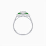 Load image into Gallery viewer, Art Deco Inspired Oval Gemstone Mosaic Diamond Ring