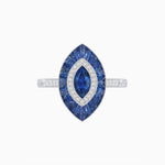 Load image into Gallery viewer, Antique Design Gemstone Marquise Ring - Shahin Jewelry