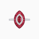 Load image into Gallery viewer, Antique Design Gemstone Marquise Ring - Shahin Jewelry