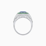 Load image into Gallery viewer, Antique Inspired Engagement Ring with Gemstone - Shahin Jewelry
