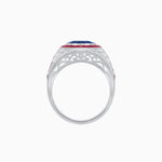Load image into Gallery viewer, Antique Inspired Engagement Ring with Gemstone - Shahin Jewelry