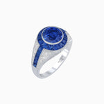 Load image into Gallery viewer, Antique Inspired Engagement Ring with Gemstone - Shahin Jewelry