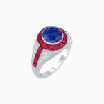 Load image into Gallery viewer, Antique Inspired Engagement Ring with Gemstone - Shahin Jewelry