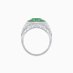 Load image into Gallery viewer, Antique Inspired Engagement Ring with Gemstone - Shahin Jewelry