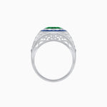 Load image into Gallery viewer, Antique Inspired Engagement Ring with Gemstone - Shahin Jewelry