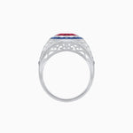 Load image into Gallery viewer, Antique Inspired Engagement Ring with Gemstone - Shahin Jewelry