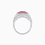 Load image into Gallery viewer, Antique Inspired Engagement Ring with Gemstone - Shahin Jewelry