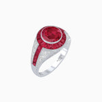 Load image into Gallery viewer, Antique Inspired Engagement Ring with Gemstone - Shahin Jewelry