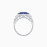 Load image into Gallery viewer, Antique Inspired Engagement Ring with Gemstone - Shahin Jewelry