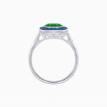 Load image into Gallery viewer, Antique Inspired Gemstone Halo Ring - Shahin Jewelry