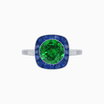 Load image into Gallery viewer, Antique Inspired Gemstone Halo Ring - Shahin Jewelry