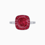 Load image into Gallery viewer, Antique Inspired Gemstone Halo Ring - Shahin Jewelry