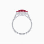 Load image into Gallery viewer, Antique Inspired Gemstone Halo Ring - Shahin Jewelry