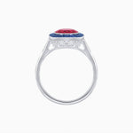 Load image into Gallery viewer, Antique Inspired Gemstone Halo Ring - Shahin Jewelry