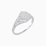 Load image into Gallery viewer, Antique Inspired Hexagonal Illusion Cluster Ring with Openwork - Shahin Jewelry