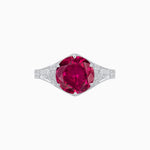 Load image into Gallery viewer, Antique Inspired Hexagonal Round Center Mounting Ring with Hand Engraving - Shahin Jewelry