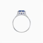 Load image into Gallery viewer, Antique Inspired Hexagonal Round Center Mounting Ring with Hand Engraving - Shahin Jewelry