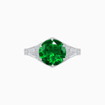 Load image into Gallery viewer, Antique Inspired Hexagonal Round Center Mounting Ring with Hand Engraving - Shahin Jewelry