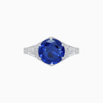 Load image into Gallery viewer, Antique Inspired Hexagonal Round Center Mounting Ring with Hand Engraving - Shahin Jewelry