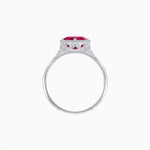 Load image into Gallery viewer, Antique Inspired Hexagonal Round Center Mounting Ring with Hand Engraving - Shahin Jewelry