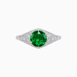 Load image into Gallery viewer, Antique Inspired Hexagonal Round Center Mounting Ring with Openwork - Shahin Jewelry