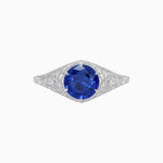 Load image into Gallery viewer, Antique Inspired Hexagonal Round Center Mounting Ring with Openwork - Shahin Jewelry