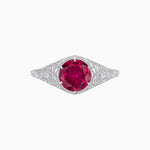 Load image into Gallery viewer, Antique Inspired Hexagonal Round Center Mounting Ring with Openwork - Shahin Jewelry