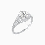 Load image into Gallery viewer, Antique Inspired Hexagonal Round Center Mounting Ring with Openwork - Shahin Jewelry