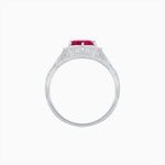 Load image into Gallery viewer, Antique Inspired Hexagonal Round Center Mounting Ring with Openwork - Shahin Jewelry
