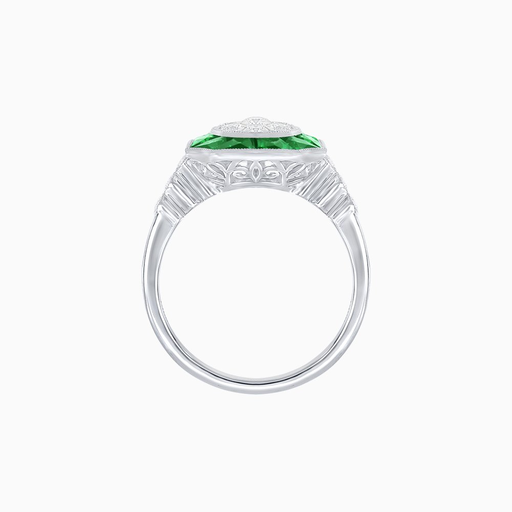 Antique Inspired Illusion Diamond Ring - Shahin Jewelry