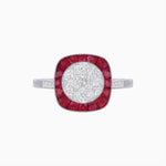 Load image into Gallery viewer, Antique Inspired Illusion Halo Ring - Shahin Jewelry