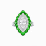 Load image into Gallery viewer, Antique Inspired Marquise Cut Diamond and Cocktail Ring - Shahin Jewelry