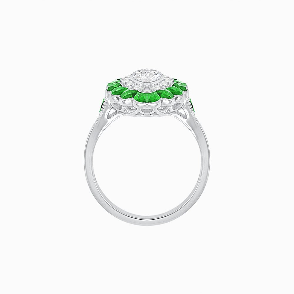 Antique Inspired Marquise Cut Diamond and Cocktail Ring - Shahin Jewelry