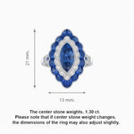 Load image into Gallery viewer, Antique Inspired Marquise Cut Gemstone Cocktail Ring - Shahin Jewelry