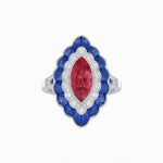 Load image into Gallery viewer, Antique Inspired Marquise Cut Gemstone Cocktail Ring - Shahin Jewelry