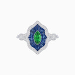 Load image into Gallery viewer, Antique Inspired Marquise Cut Gemstone Ring - Shahin Jewelry