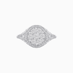 Load image into Gallery viewer, Antique Inspired Octagonal Illusion Cluster Ring with Hand Engraving - Shahin Jewelry