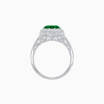 Load image into Gallery viewer, Antique Inspired Octagonal Round Center Mounting Ring with Hand Engraving - Shahin Jewelry