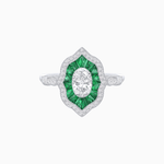 Load image into Gallery viewer, Antique Inspired Oval Cut Diamond Ring - Shahin Jewelry