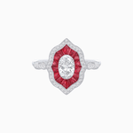 Load image into Gallery viewer, Antique Inspired Oval Cut Diamond Ring - Shahin Jewelry