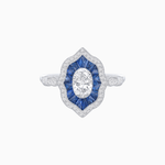 Load image into Gallery viewer, Antique Inspired Oval Cut Diamond Ring - Shahin Jewelry