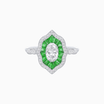 Load image into Gallery viewer, Antique Inspired Oval Cut Diamond Ring - Shahin Jewelry