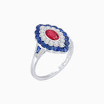 Load image into Gallery viewer, Antique Inspired Oval Cut Gemstone Cocktail Ring - Shahin Jewelry